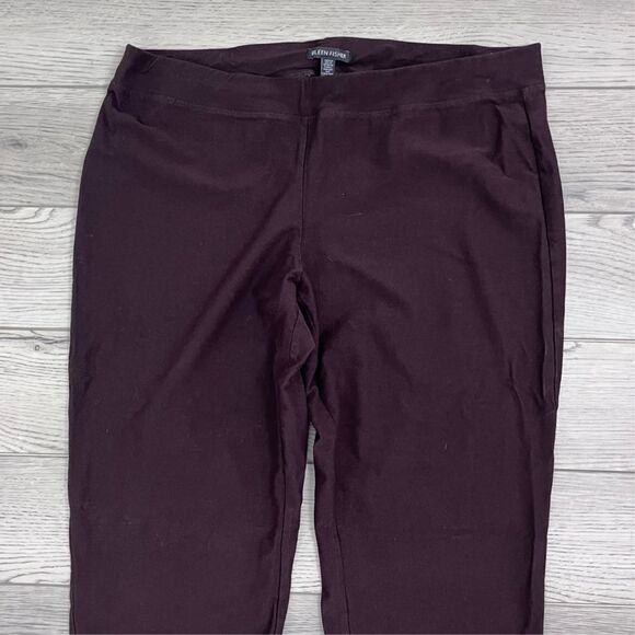 Eileen Fisher Women Size L Brown Pullon Straight Leg Ankle Pants Trouser Office - Picture 6 of 7